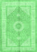 Medallion Emerald Green Traditional Rug, tr3164emgrn