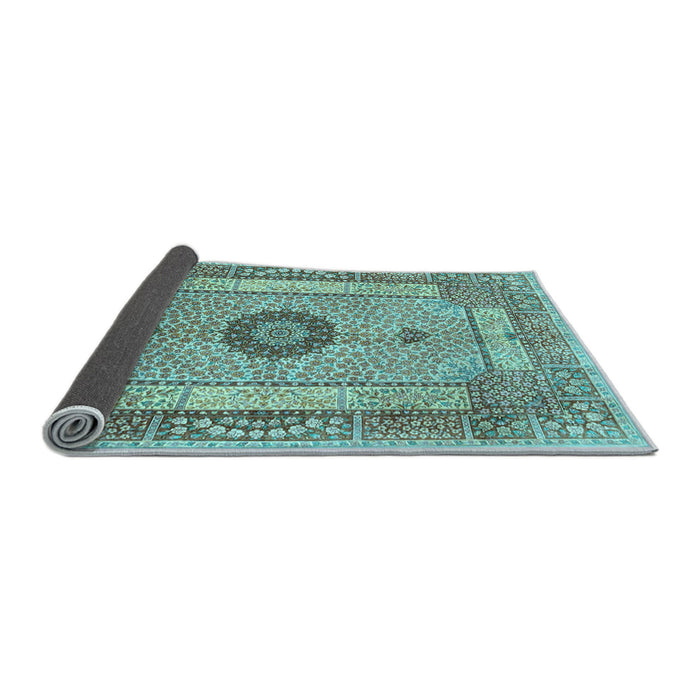 Sideview of Persian Light Blue Traditional Rug, tr3165lblu