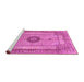 Sideview of Machine Washable Persian Pink Traditional Rug, wshtr3165pnk