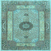 Square Persian Light Blue Traditional Rug, tr3165lblu