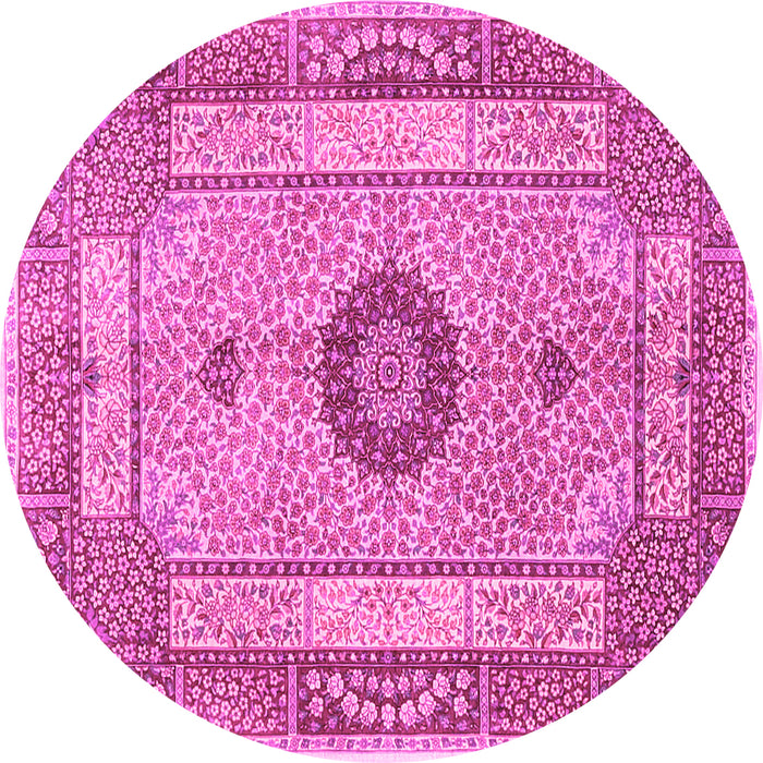 Round Persian Pink Traditional Rug, tr3165pnk