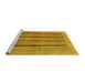 Sideview of Machine Washable Persian Yellow Traditional Rug, wshtr3166yw