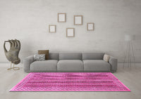 Machine Washable Persian Pink Traditional Rug, wshtr3166pnk