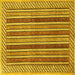 Square Persian Yellow Traditional Rug, tr3166yw