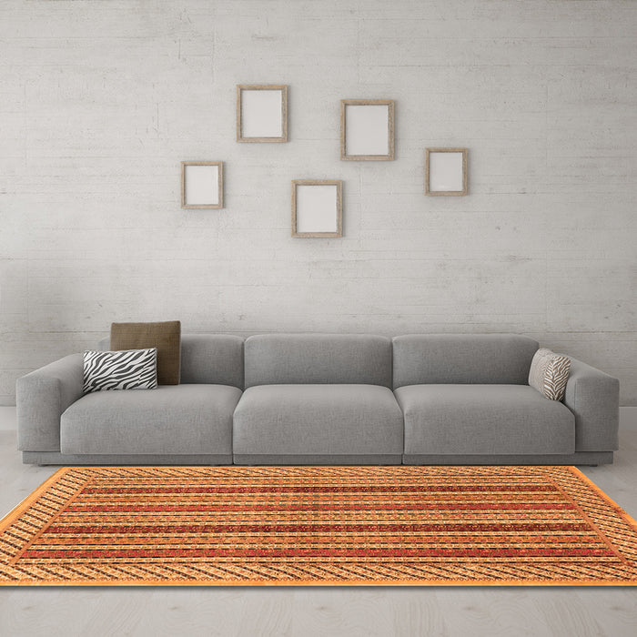 Machine Washable Persian Orange Traditional Area Rugs in a Living Room, wshtr3166org