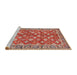 Sideview of Machine Washable Traditional Red Rug, wshtr3167