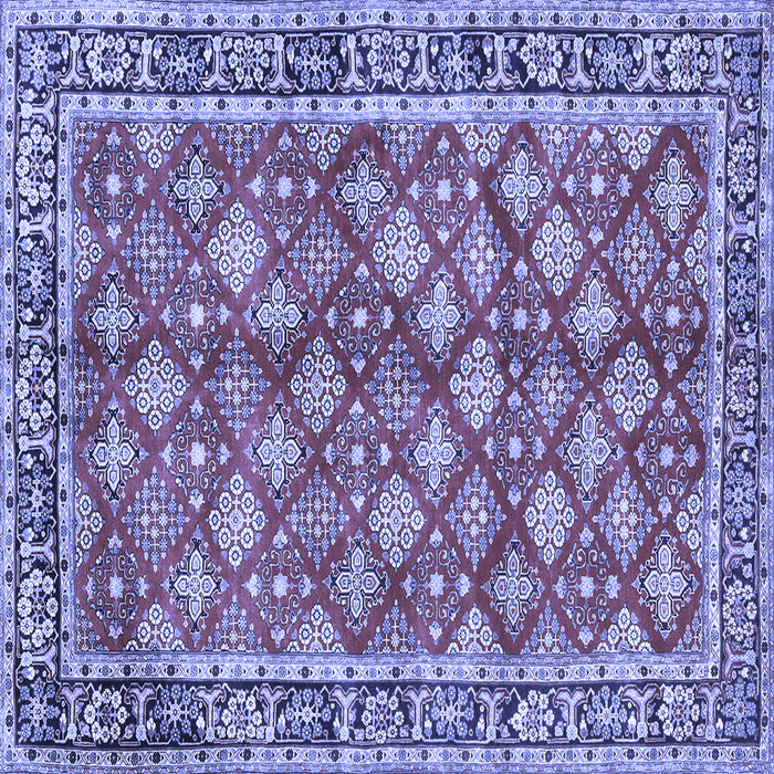 Square Persian Blue Traditional Rug, tr3167blu