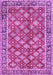 Machine Washable Persian Purple Traditional Area Rugs, wshtr3167pur