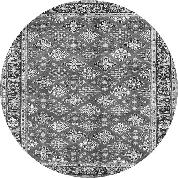 Machine Washable Persian Gray Traditional Rug, wshtr3167gry