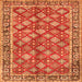Serging Thickness of Persian Orange Traditional Rug, tr3167org