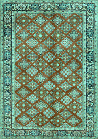 Persian Turquoise Traditional Rug, tr3167turq