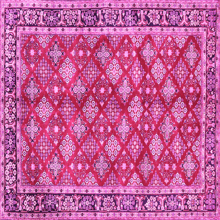 Square Persian Pink Traditional Rug, tr3167pnk