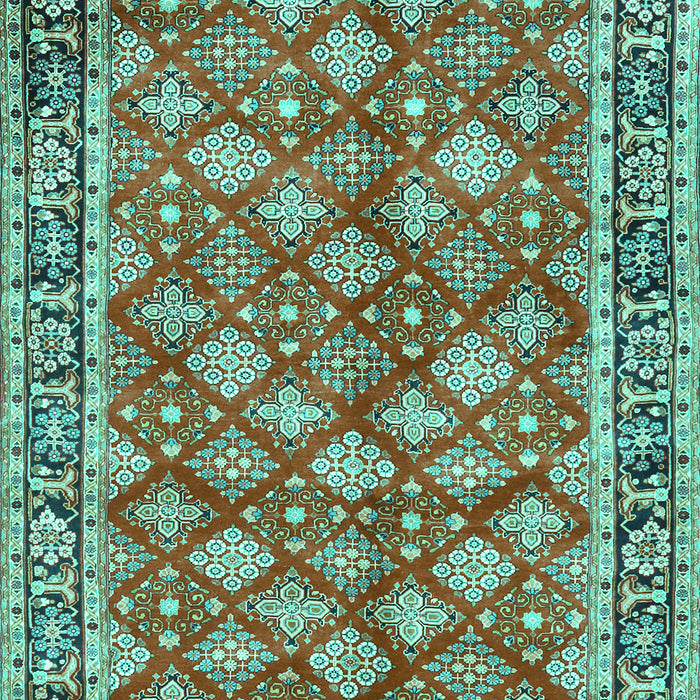 Machine Washable Persian Turquoise Traditional Area Rugs, wshtr3167turq