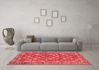 Machine Washable Persian Red Traditional Rug, wshtr3167red