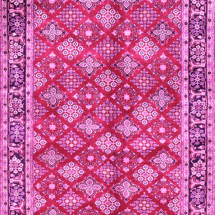 Machine Washable Persian Pink Traditional Rug, wshtr3167pnk