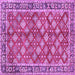 Square Persian Purple Traditional Rug, tr3167pur