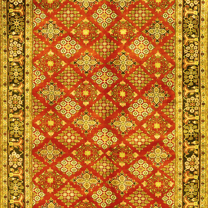 Machine Washable Persian Yellow Traditional Rug, wshtr3167yw