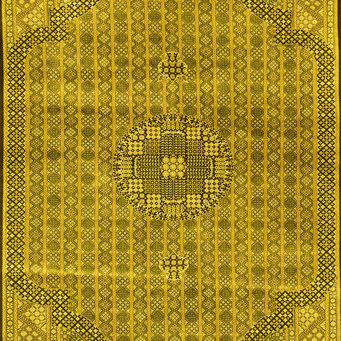 Machine Washable Persian Yellow Traditional Rug, wshtr3168yw