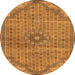 Square Persian Orange Traditional Rug, tr3168org
