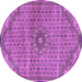 Round Persian Purple Traditional Rug, tr3168pur