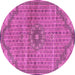 Round Machine Washable Persian Pink Traditional Rug, wshtr3168pnk