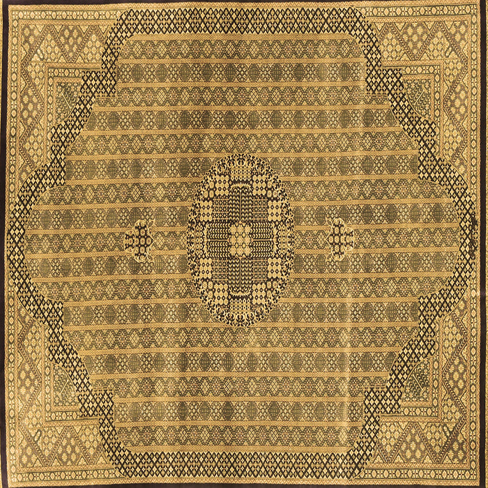 Square Machine Washable Persian Brown Traditional Rug, wshtr3168brn