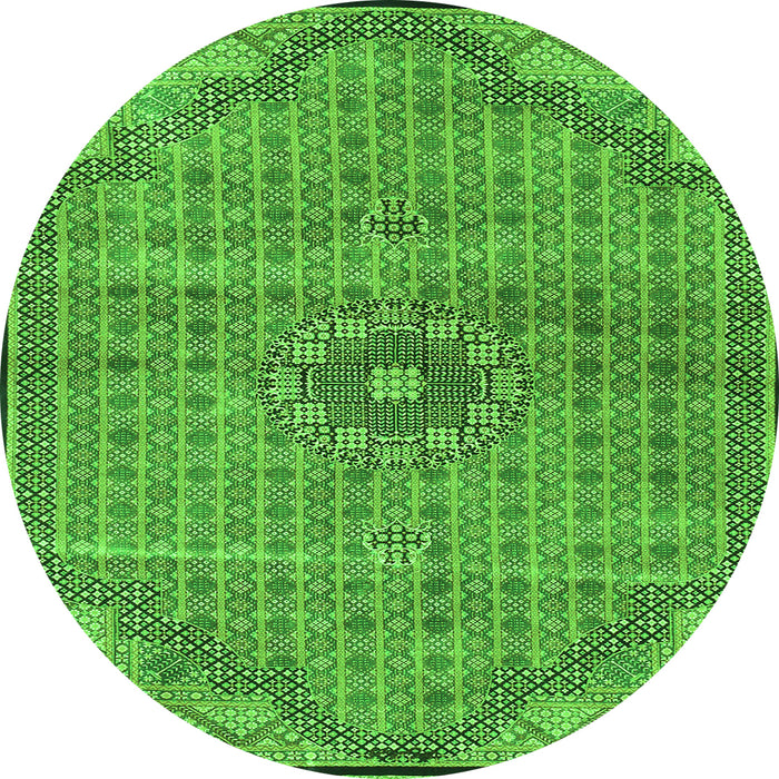 Square Persian Green Traditional Rug, tr3168grn