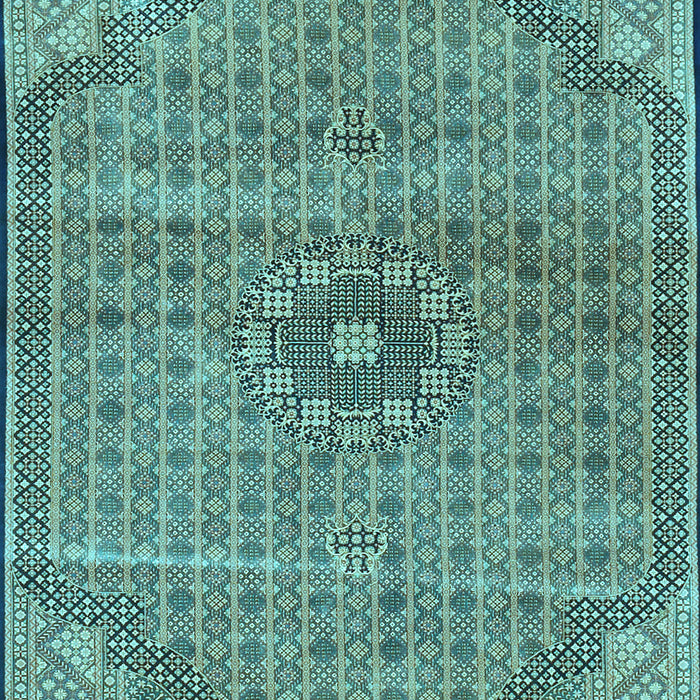 Machine Washable Persian Light Blue Traditional Rug, wshtr3168lblu