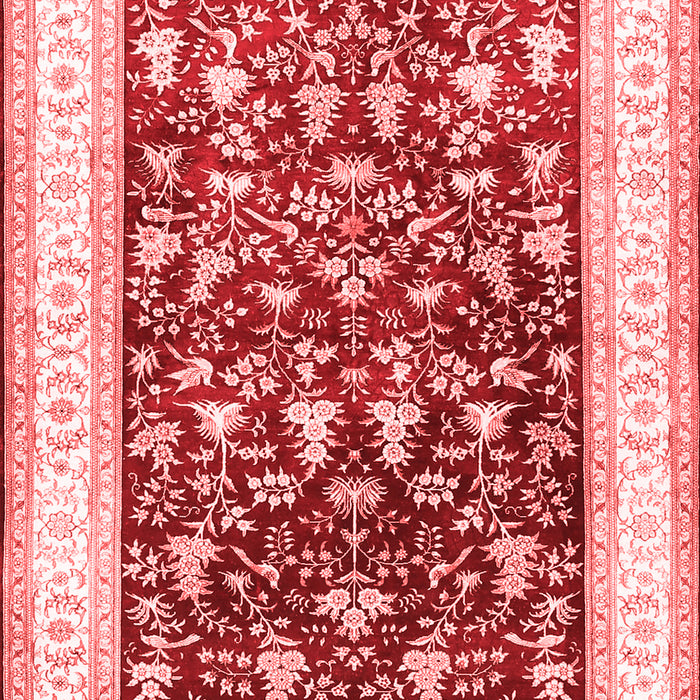 Machine Washable Persian Red Traditional Rug, wshtr3169red