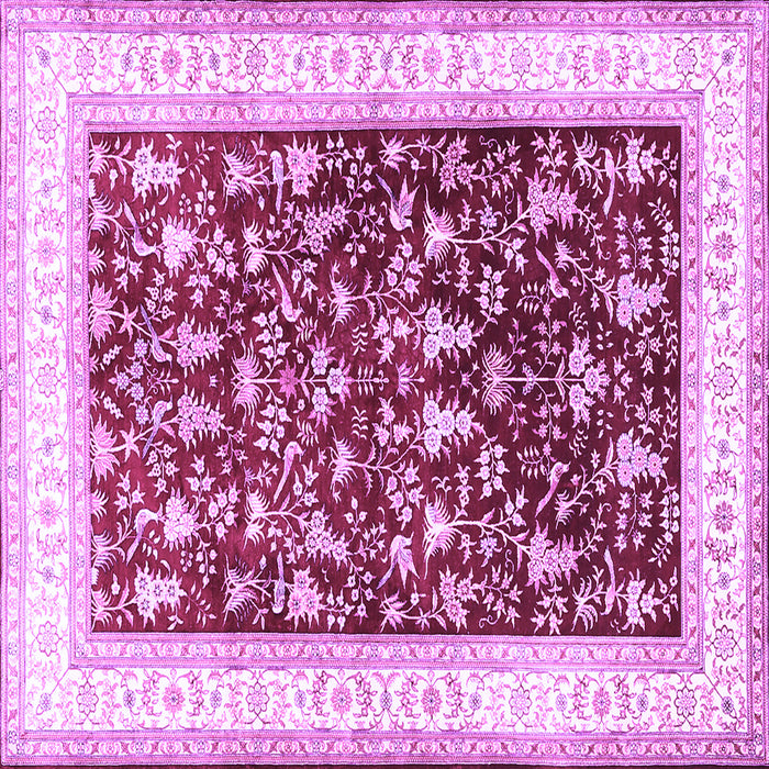 Square Persian Purple Traditional Rug, tr3169pur