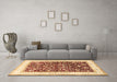 Machine Washable Persian Brown Traditional Rug in a Living Room,, wshtr3169brn