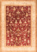 Serging Thickness of Machine Washable Persian Orange Traditional Area Rugs, wshtr3169org