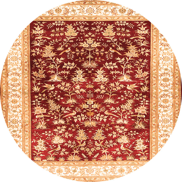Square Persian Orange Traditional Rug, tr3169org
