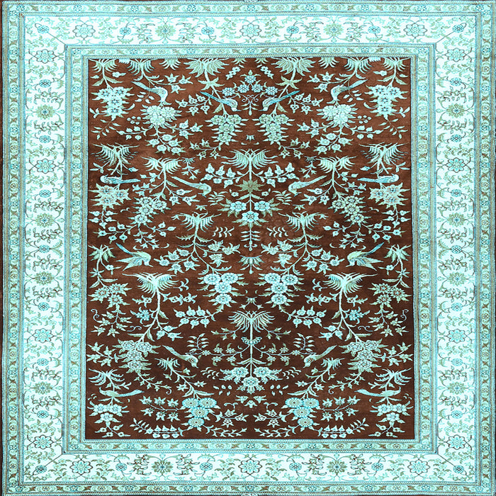 Square Persian Light Blue Traditional Rug, tr3169lblu