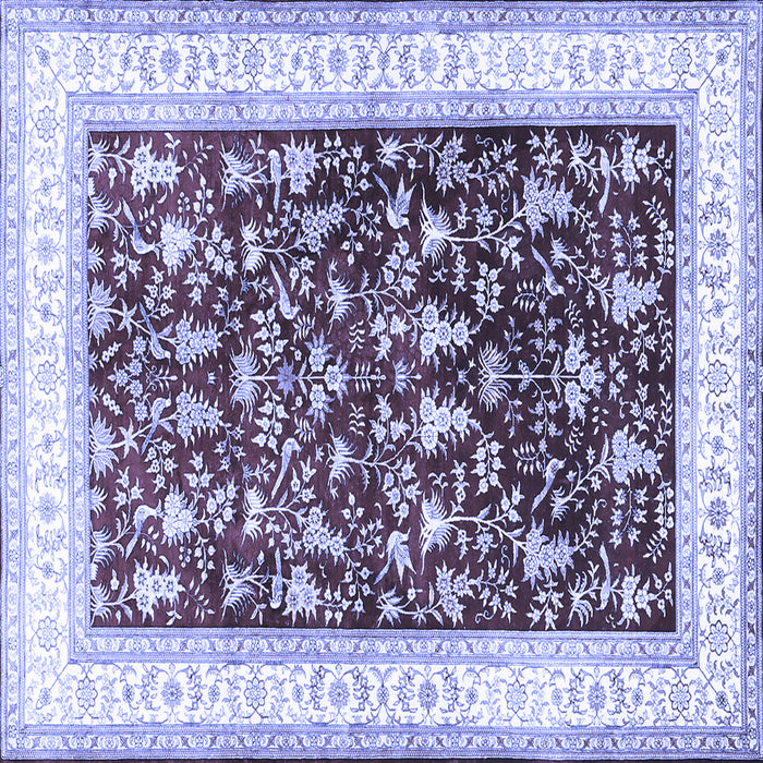 Square Persian Blue Traditional Rug, tr3169blu