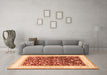 Machine Washable Persian Orange Traditional Area Rugs in a Living Room, wshtr3169org