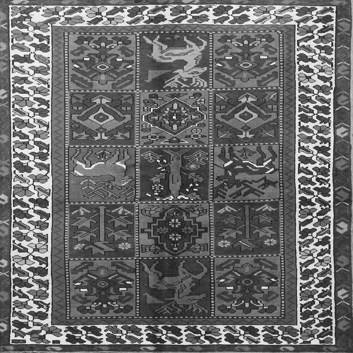 Round Machine Washable Persian Gray Traditional Rug, wshtr316gry