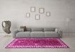 Machine Washable Persian Pink Traditional Rug in a Living Room, wshtr316pnk