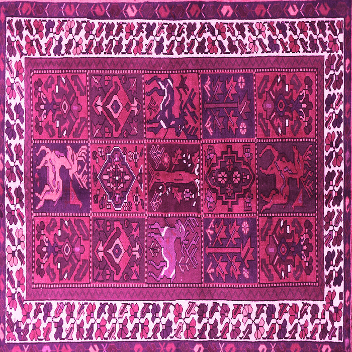 Square Persian Pink Traditional Rug, tr316pnk