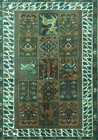 Persian Turquoise Traditional Rug, tr316turq