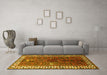 Machine Washable Persian Yellow Traditional Rug in a Living Room, wshtr316yw