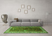 Machine Washable Persian Green Traditional Area Rugs in a Living Room,, wshtr316grn