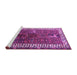 Sideview of Machine Washable Persian Purple Traditional Area Rugs, wshtr316pur