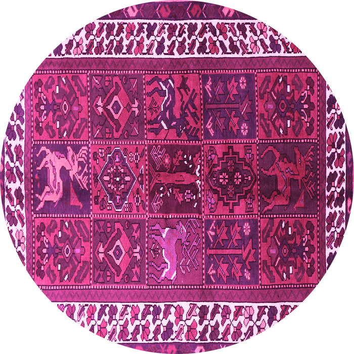 Round Persian Pink Traditional Rug, tr316pnk