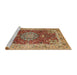 Sideview of Machine Washable Traditional Mahogany Brown Rug, wshtr3170