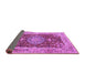 Sideview of Medallion Purple Traditional Rug, tr3170pur