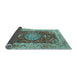 Sideview of Medallion Light Blue Traditional Rug, tr3170lblu