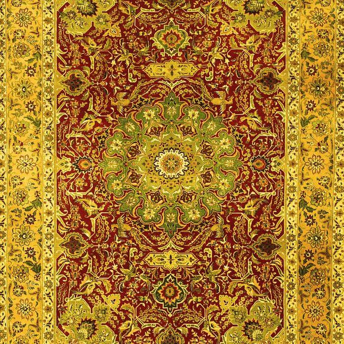 Medallion Yellow Traditional Rug, tr3170yw