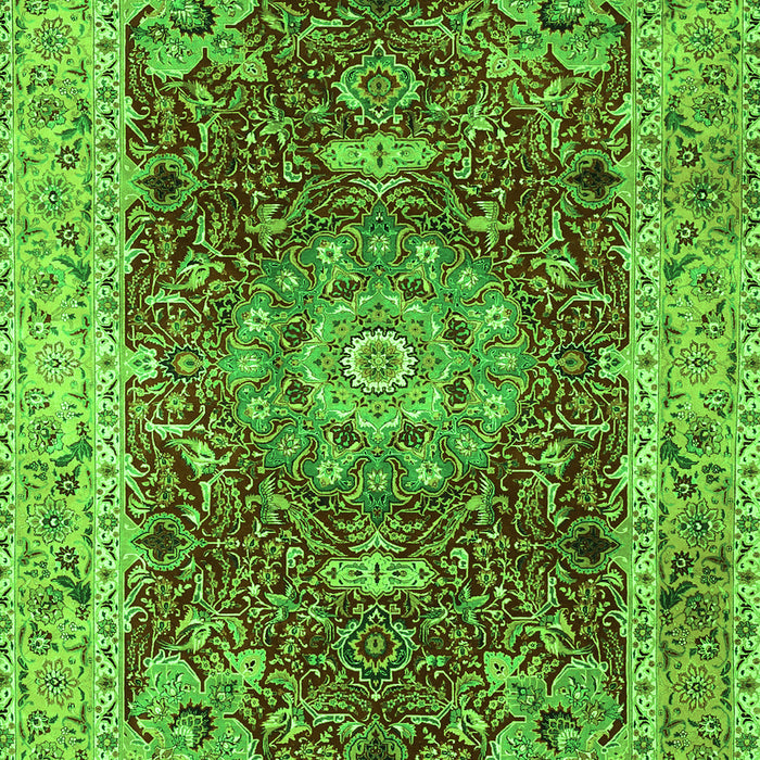 Medallion Green Traditional Rug, tr3170grn