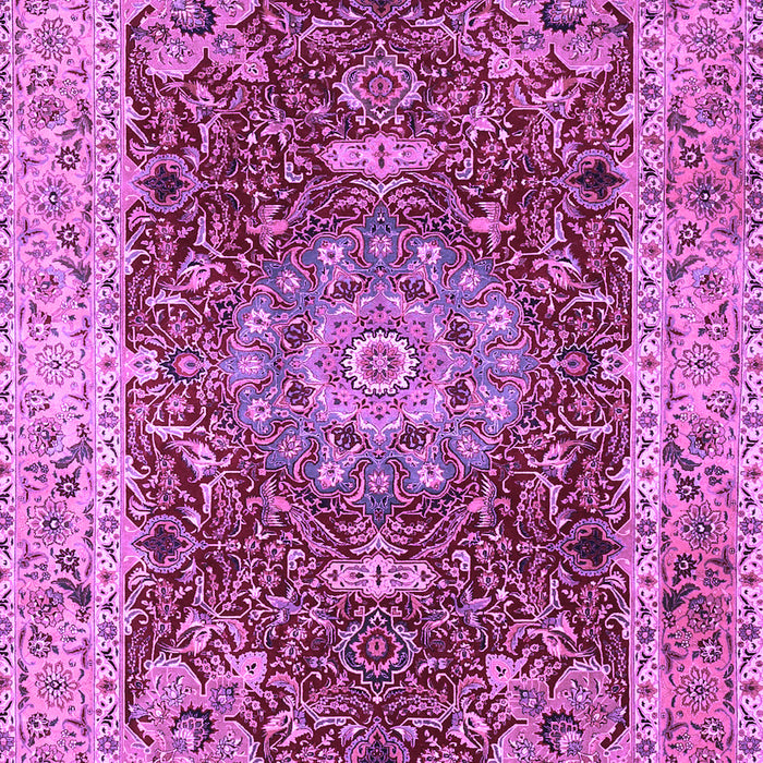 Machine Washable Medallion Purple Traditional Area Rugs, wshtr3170pur